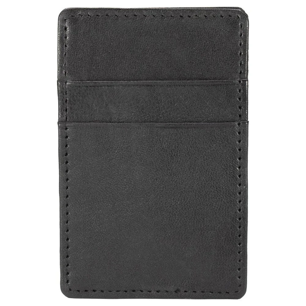 Genuine Leather Magic Bifold Wallet, Black